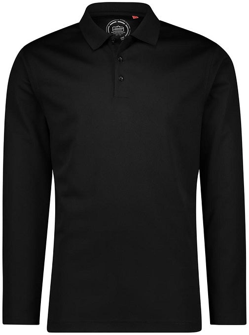 Men&#39;s Basic Performance Long Sleeve Golfer Polo Shirt