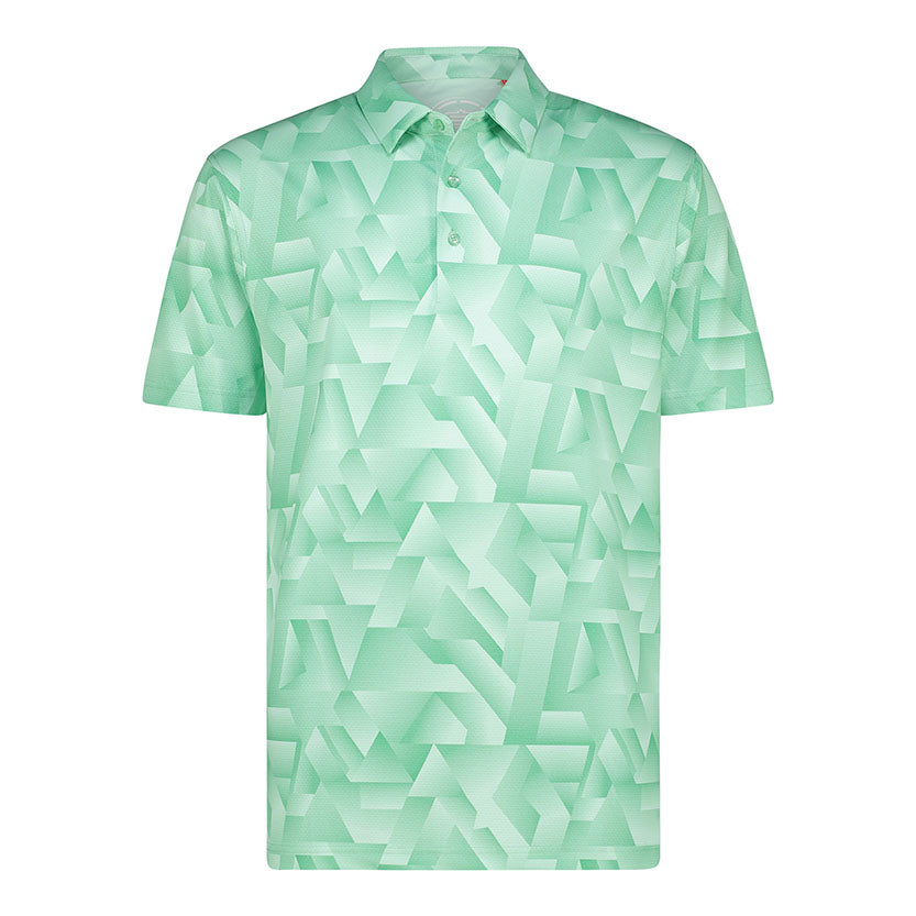 Funky golf shirt – patterned polo shirt – colorful collared shirt – light green golf shirt – swagg clothing – menswear – luxury golf clothing 