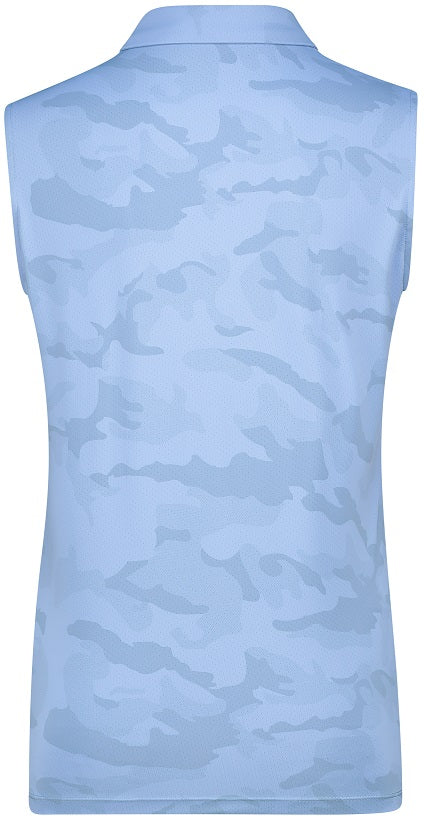 Swagg Ladies Femme Camo Sleeveless Golfer Polo Shirt - Image 3