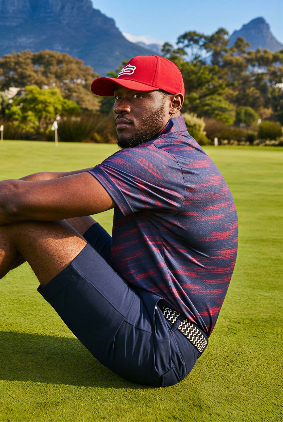 Men's Blurred Lines Dry Tech Performance Golfer Polo Shirt-2