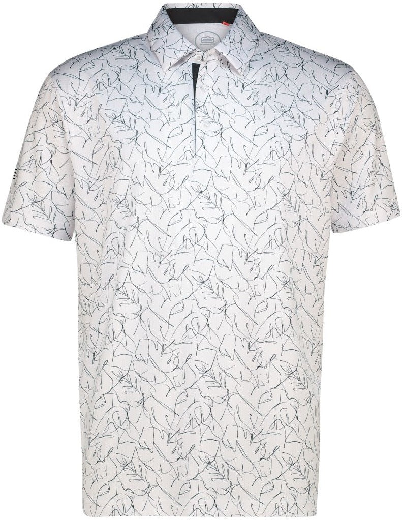 Men's Sketchy Floral Dry Tech Performance Golfer Polo Shirt
