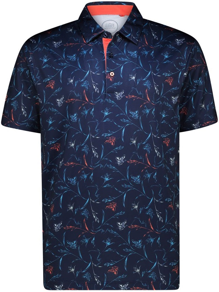 Men's Power Lily Dry Tech Performance Golfer Polo Shirt
