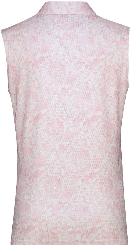 Women's Fun Flora Sleeveless Golfer Polo Shirt