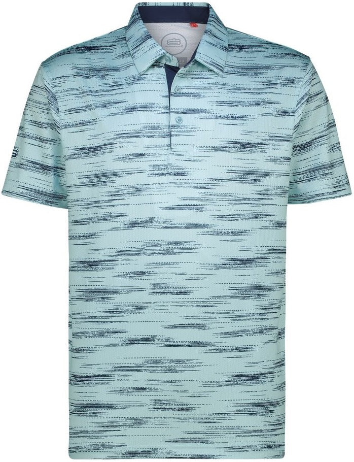 Men's Blurred Lines Dry Tech Performance Golfer Polo Shirt
