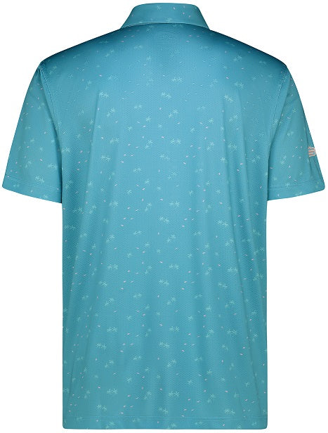 Men's Summer Vibes Dry Tech Performance Golfer Polo Shirt-4