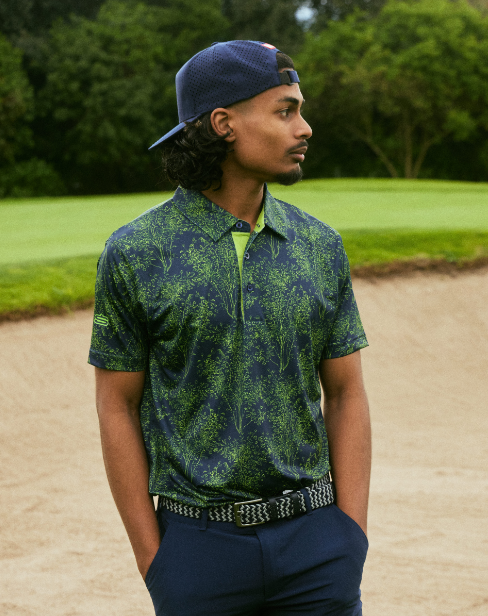 Men's Leaf-ish Dry Tech Performance Golfer - Swagg South Africa