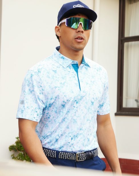 Men&#39;s Photo Flora Dry Tech Performance Golfer
