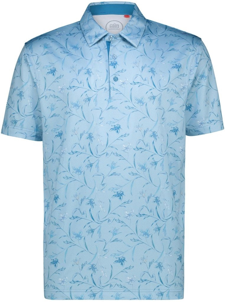 Men's Power Lily Dry Tech Performance Golfer Polo Shirt