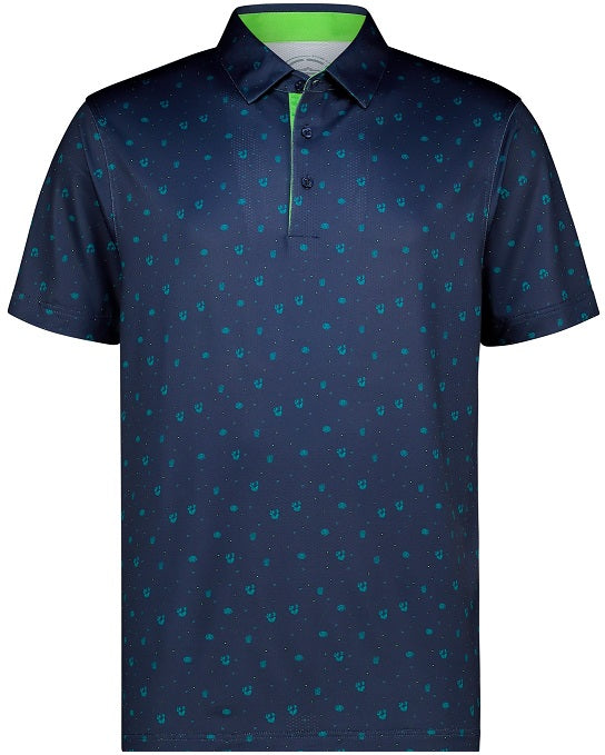 Men s Cactus Jack Dry Tech Performance Golfer Polo Shirt