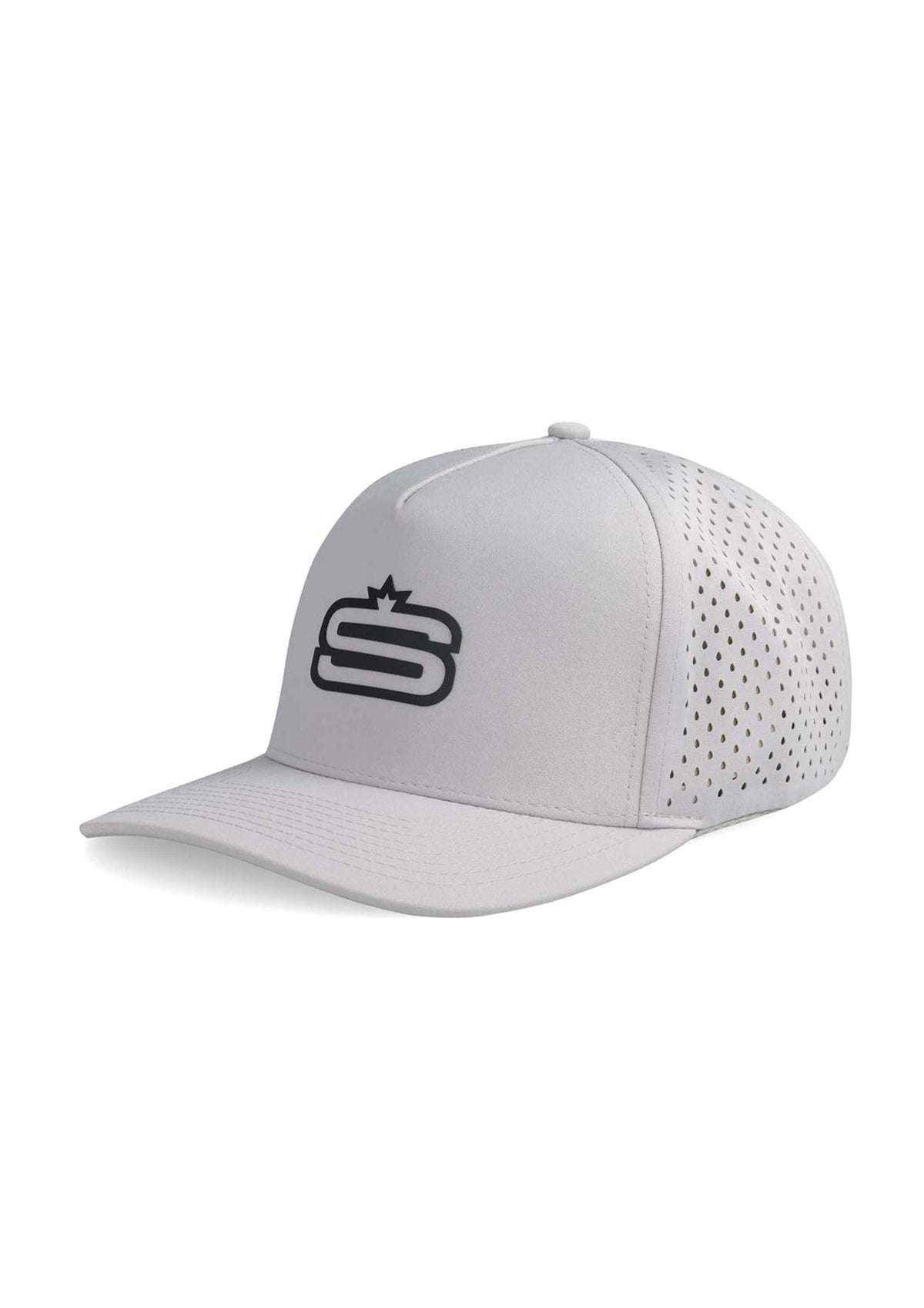 Alpha - 5 Panel Performance Cap with "S" Print & Laser Hole Detail