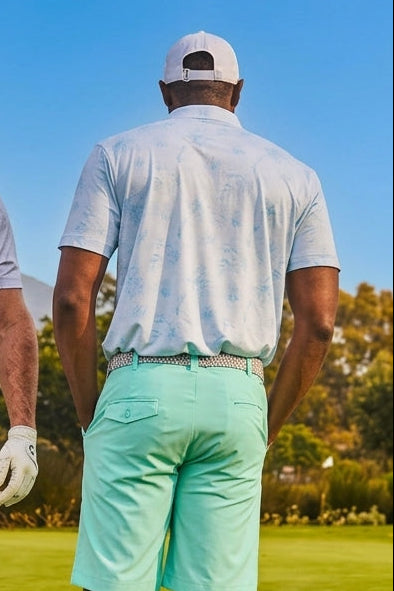 Men's Pastel Bloom Dry Tech Performance Golfer Polo Shirt-2