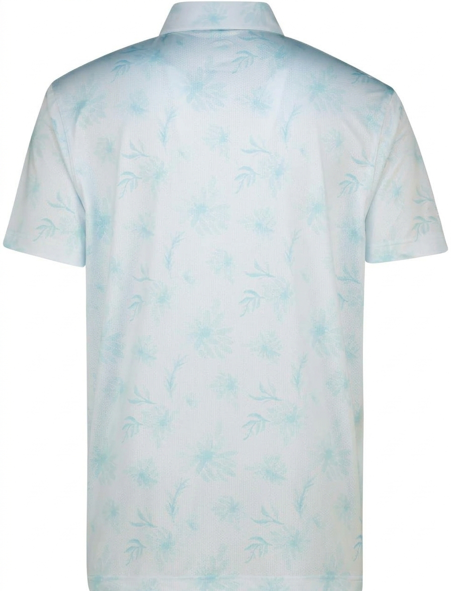 Men's Pastel Bloom Dry Tech Performance Golfer Polo Shirt-3