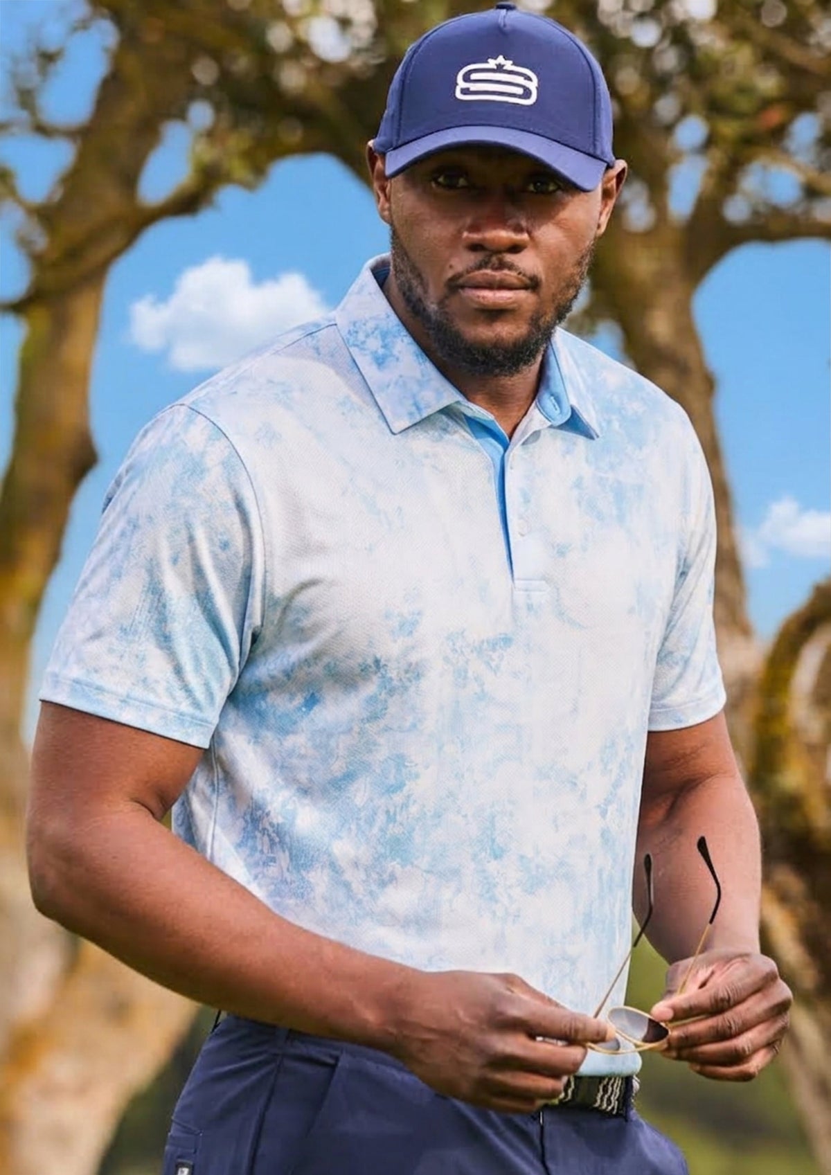 Men's Virtual Noise Dry Tech Performance Golfer Polo Shirt-2