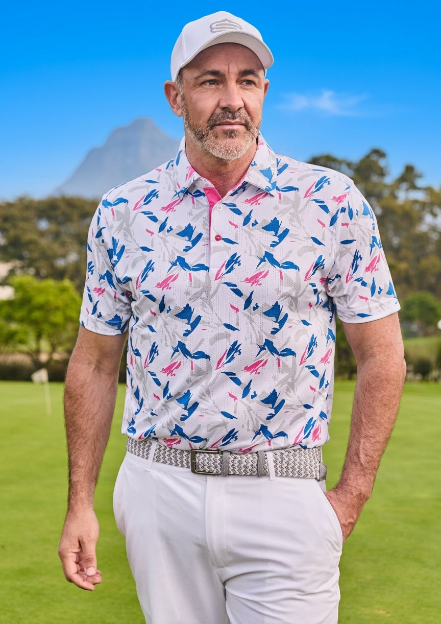 Men's Mystic Mirage Dry Tech Performance Golfer Polo Shirt-2