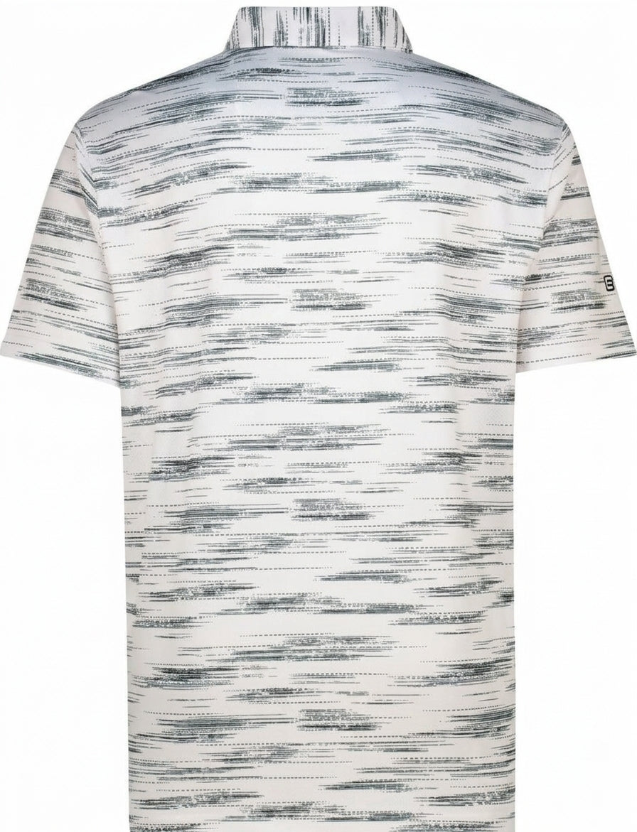 Men's Blurred Lines Dry Tech Performance Golfer Polo Shirt-3
