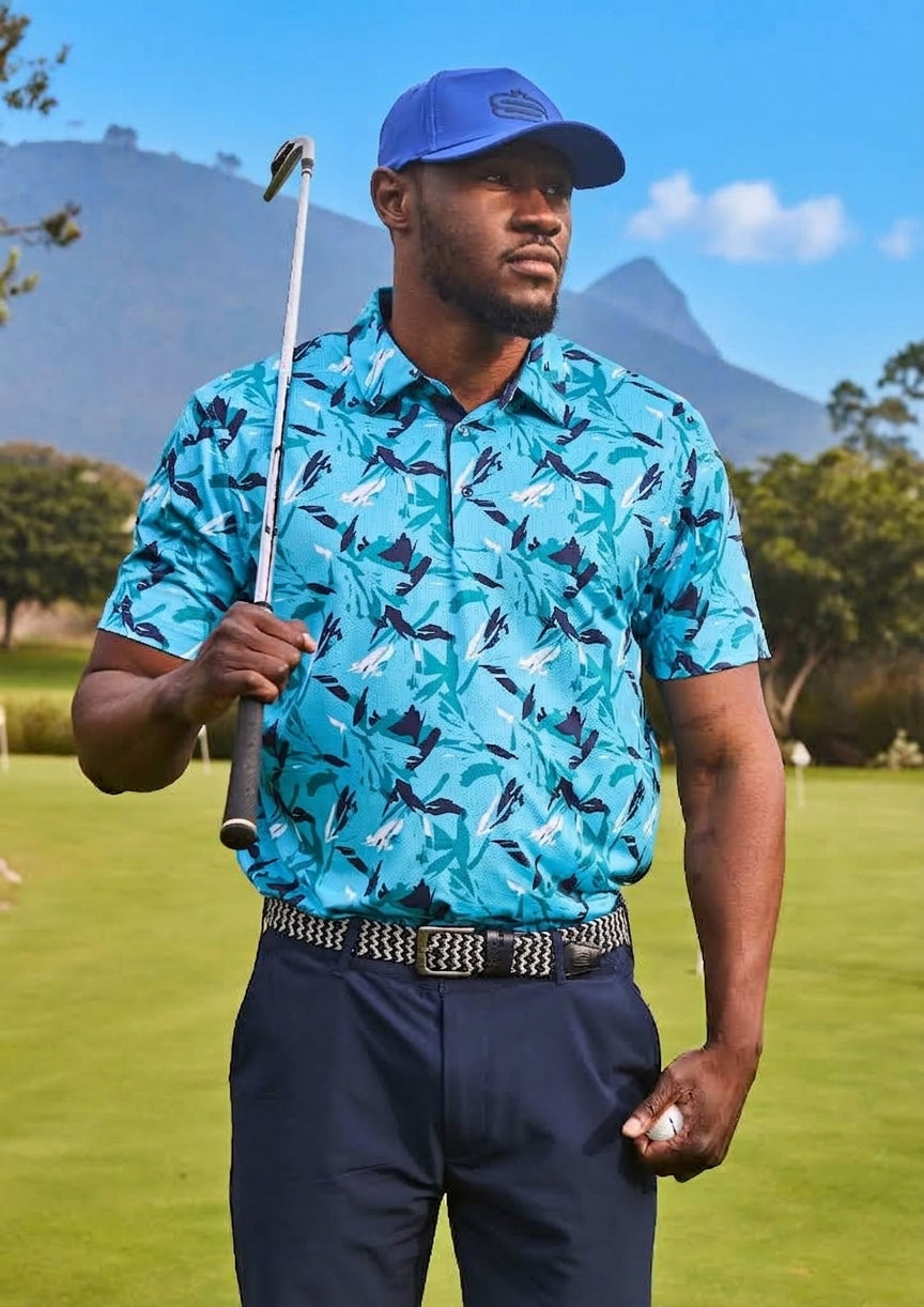 Men's Mystic Mirage Dry Tech Performance Golfer Polo Shirt-2