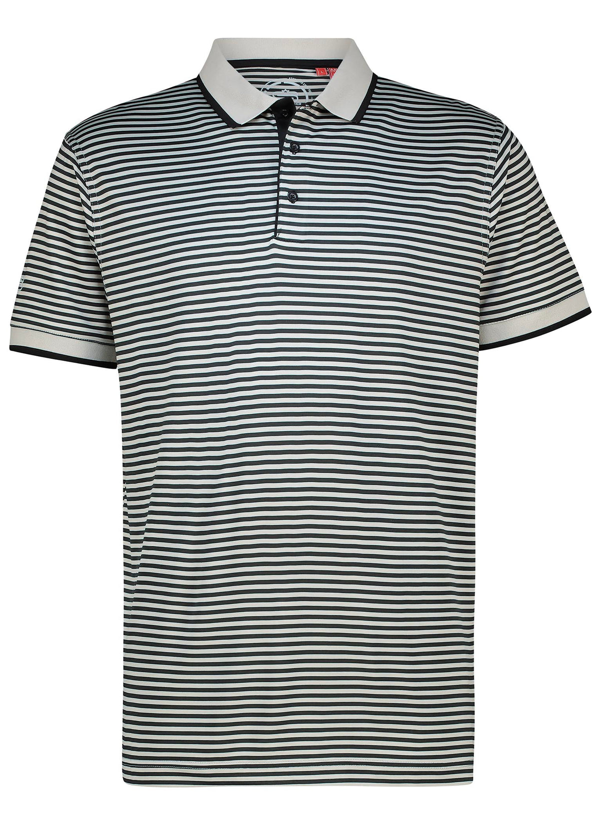 Men&#39;s Yarn-Dye Stripe Dry Tech Performance Golfer Polo Shirt