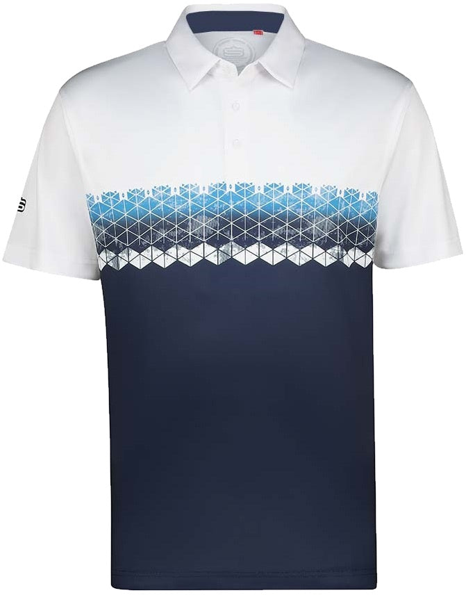 Men&#39;s Glitch Dry Tech Performance Golfer Polo Shirt