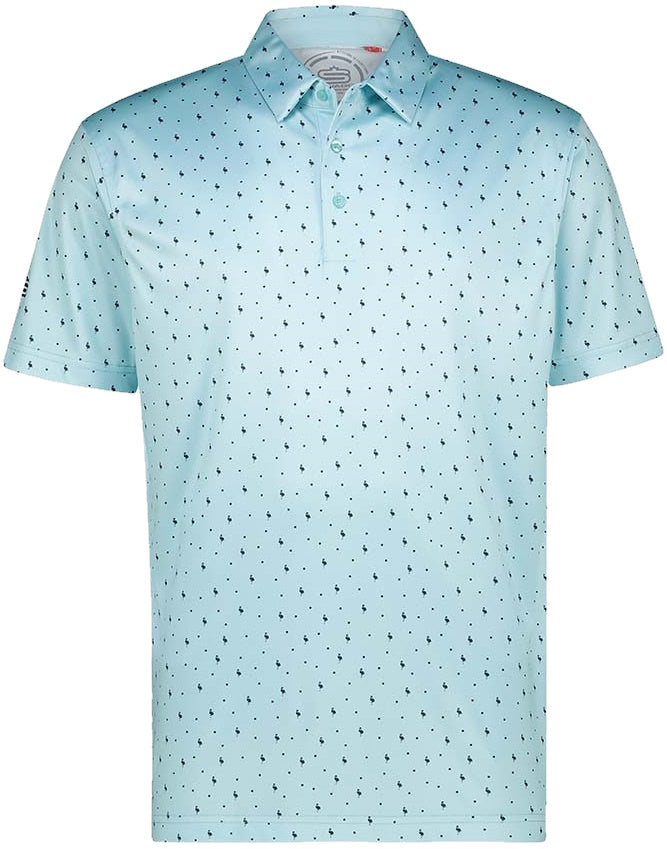 Men&#39;s Flamingo Dry Tech Performance Golfer Polo Shirt