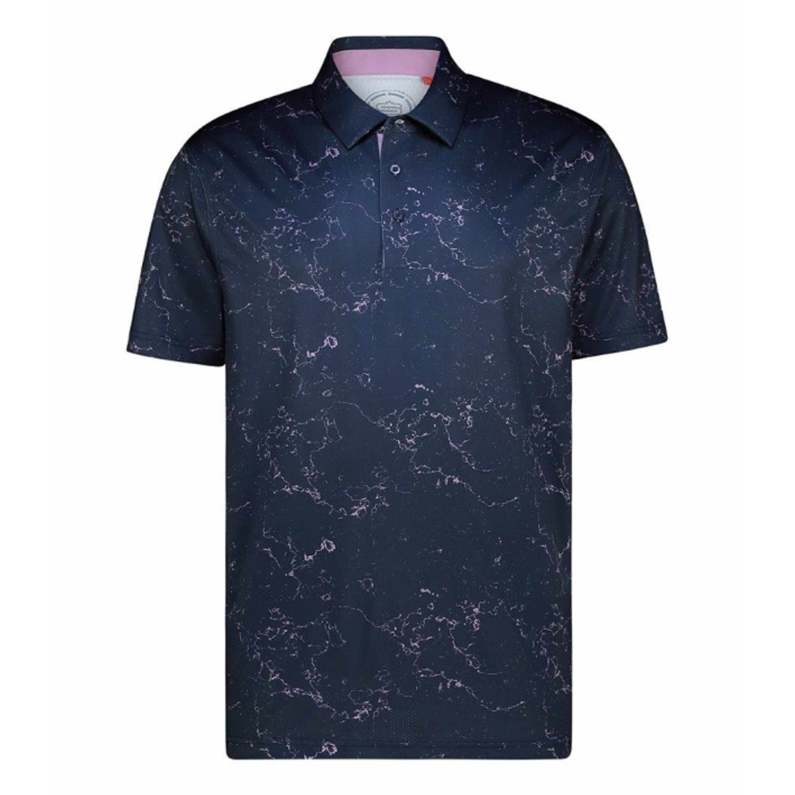 Men's Marbled Dry Tech Performance Golfer Polo Shirt-1