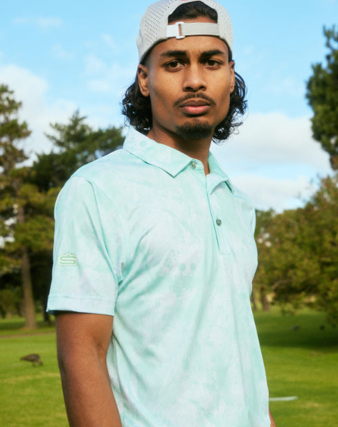 Men's Mod Paint Dry Tech Performance Golfer Polo Shirt