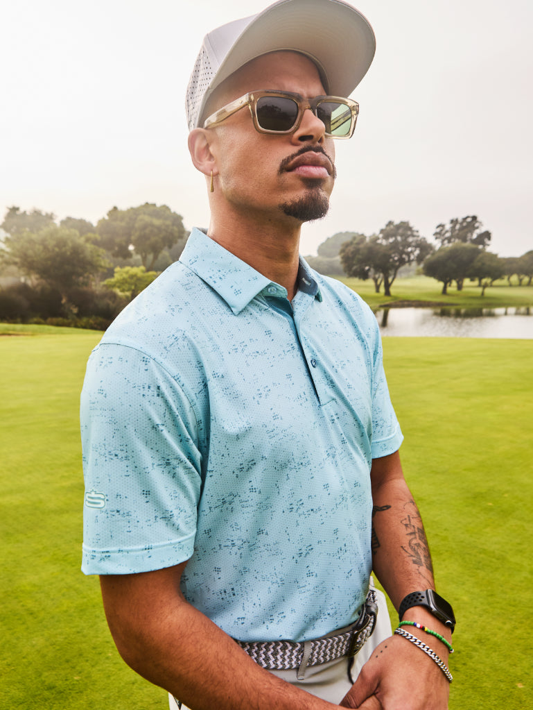 Men's Litho Dry Tech Performance Golfer Polo Shirt