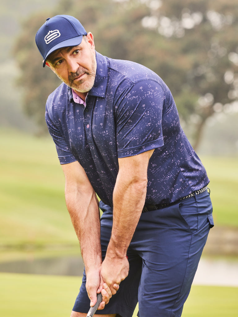 Men's Litho Dry Tech Performance Golfer Polo Shirt