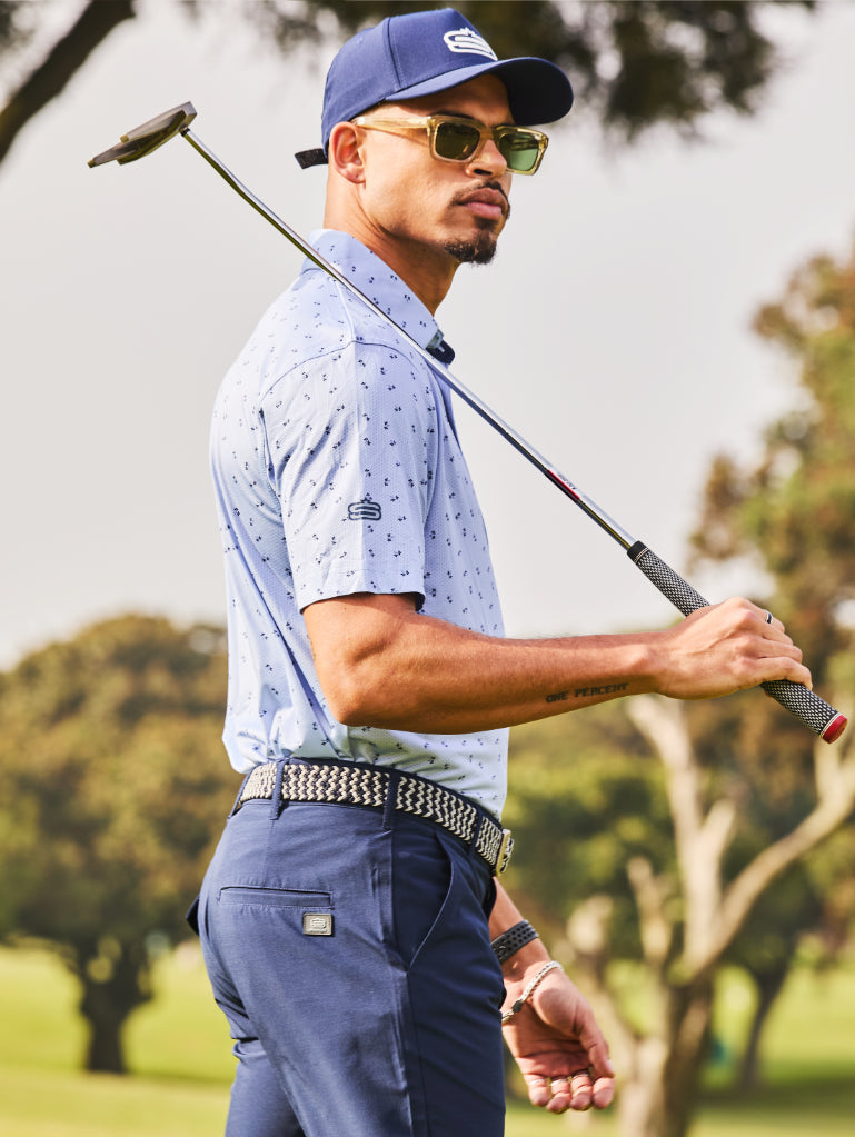Men's Micro Meadow Dry Tech Performance Golfer Polo Shirt