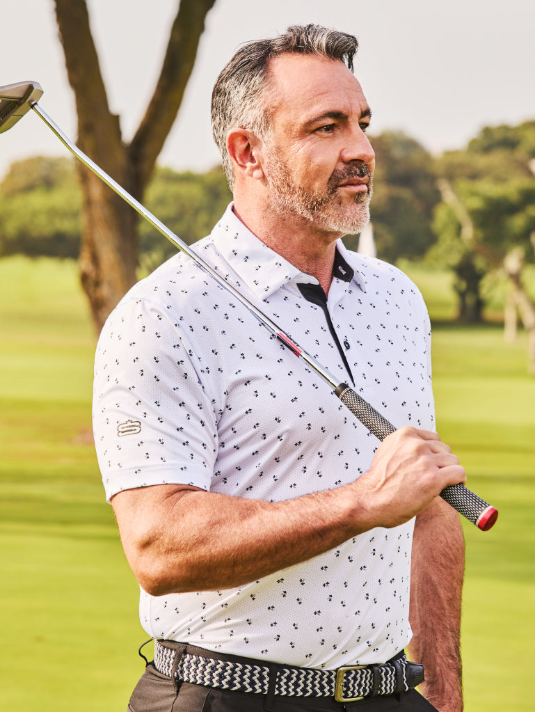 Men's Micro Meadow Dry Tech Performance Golfer Polo Shirt