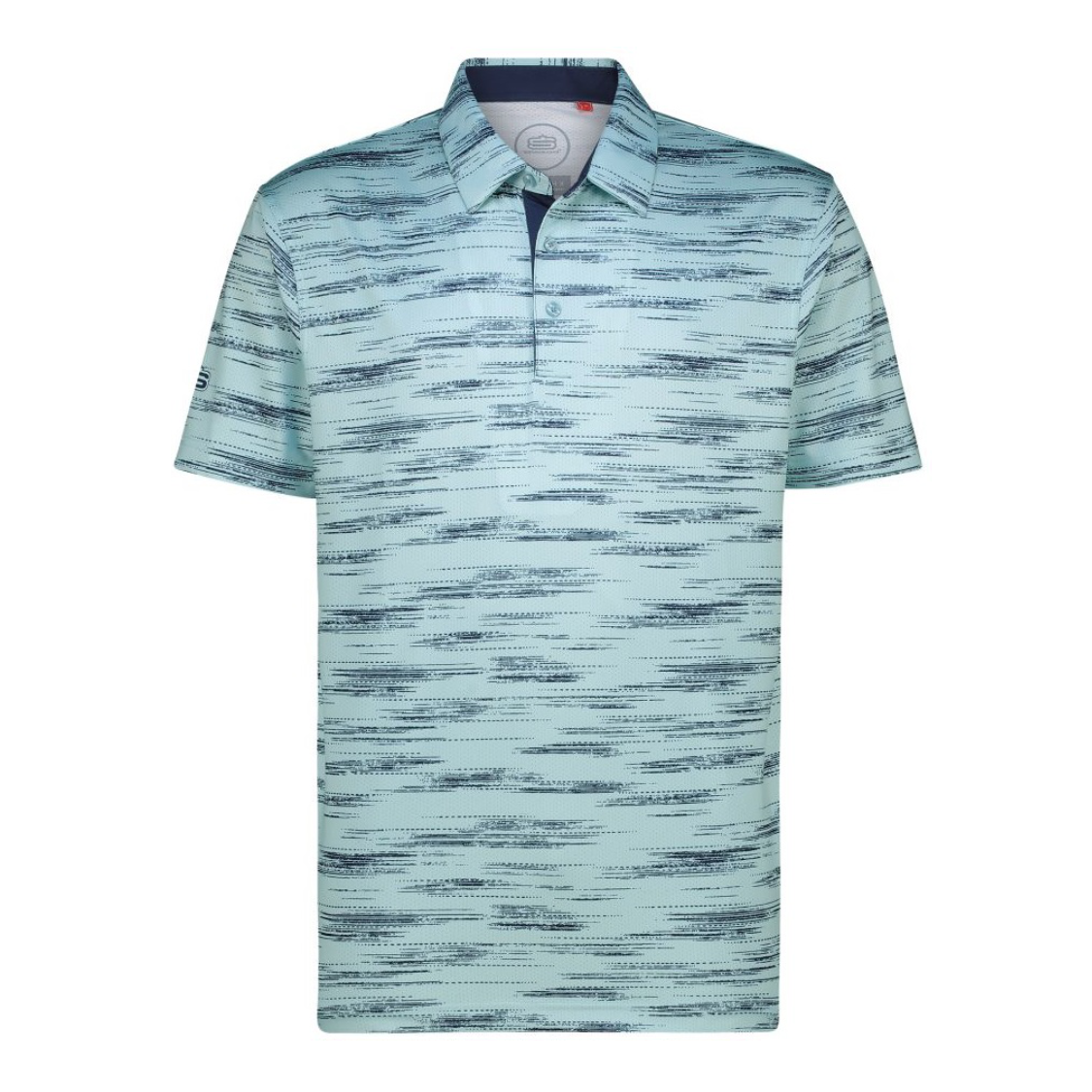 Men's Blurred Lines Dry Tech Performance Golfer Polo Shirt
