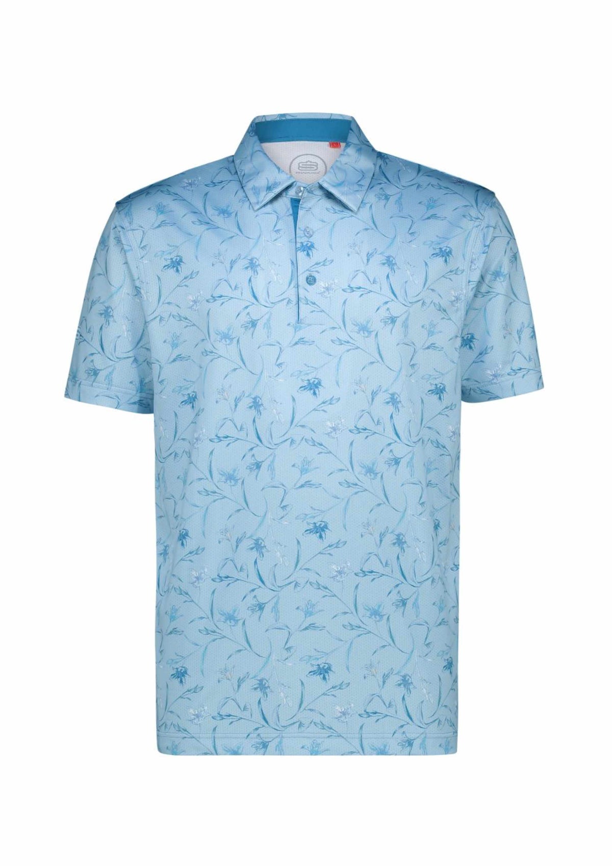 Men's Power Lily Dry Tech Performance Golfer Polo Shirt