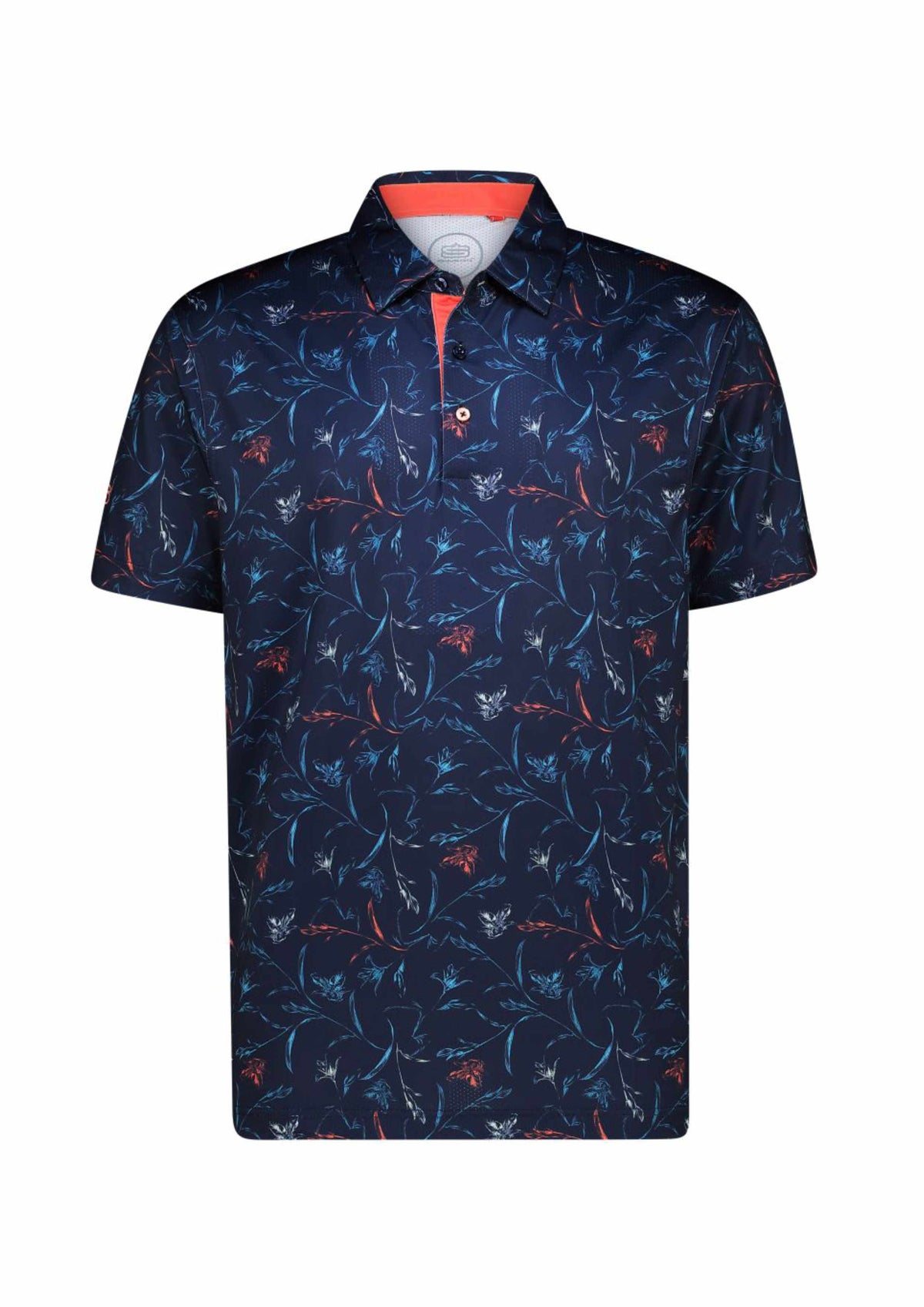 Men's Power Lily Dry Tech Performance Golfer Polo Shirt
