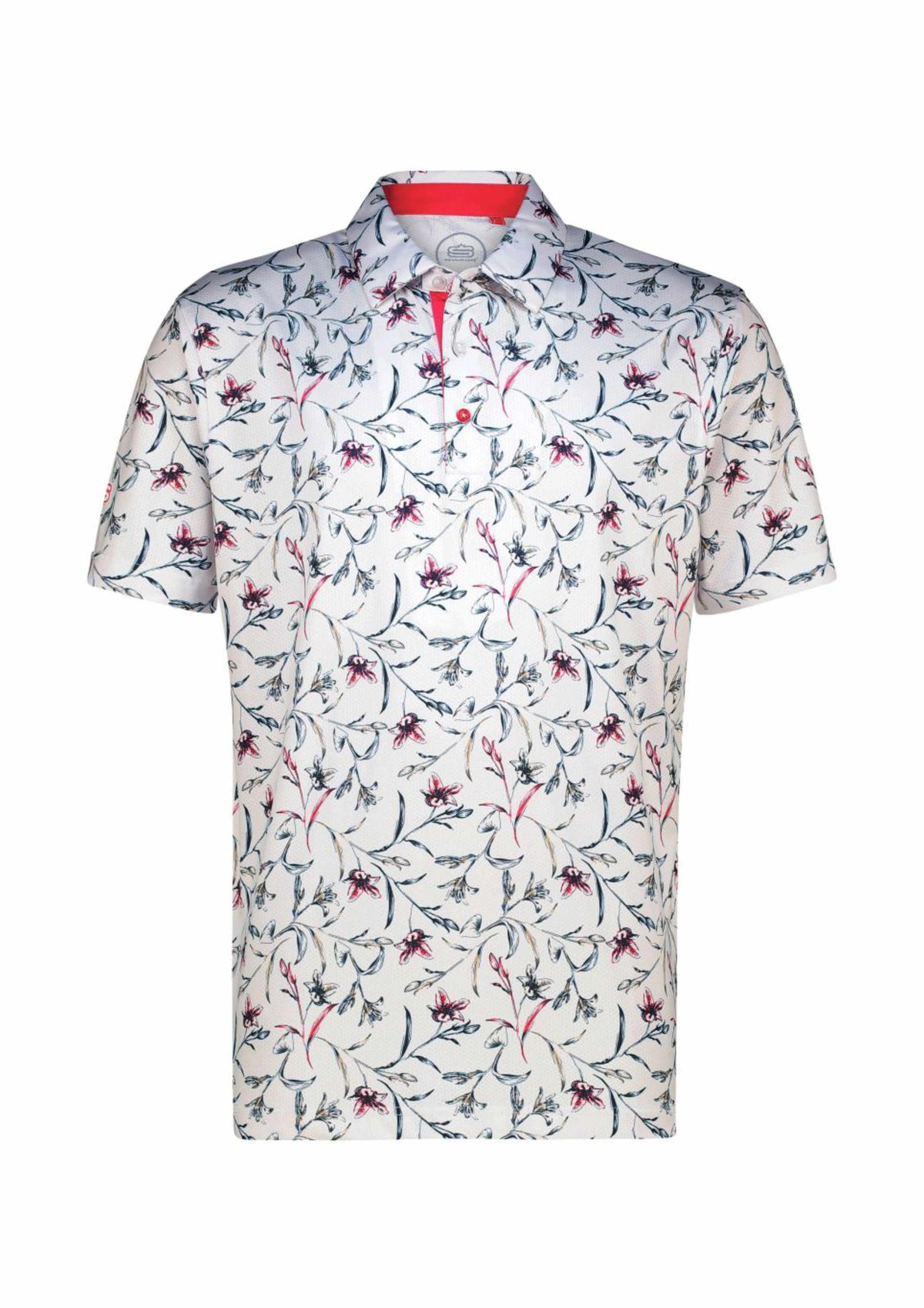 Men's Power Lily Dry Tech Performance Golfer Polo Shirt