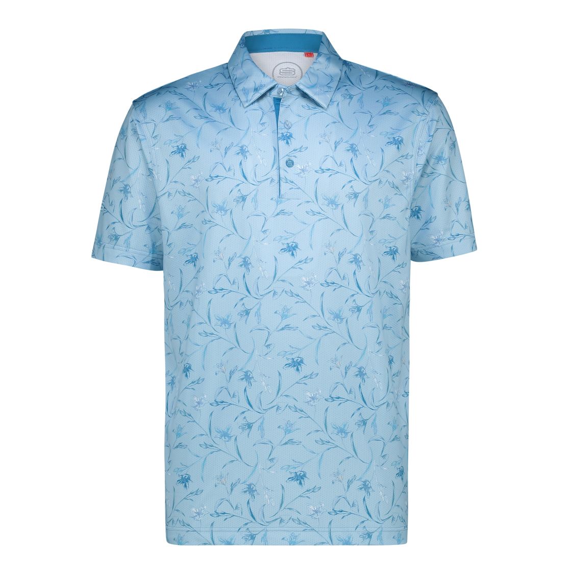 Men's Power Lily Dry Tech Performance Golfer Polo Shirt