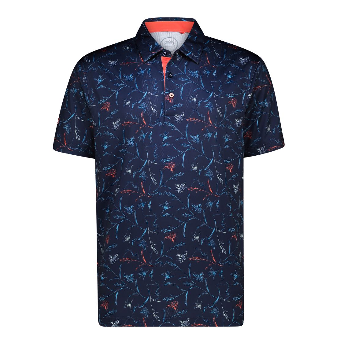 Men's Power Lily Dry Tech Performance Golfer Polo Shirt