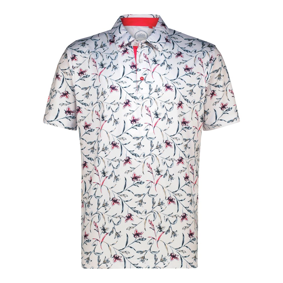 Men's Power Lily Dry Tech Performance Golfer Polo Shirt