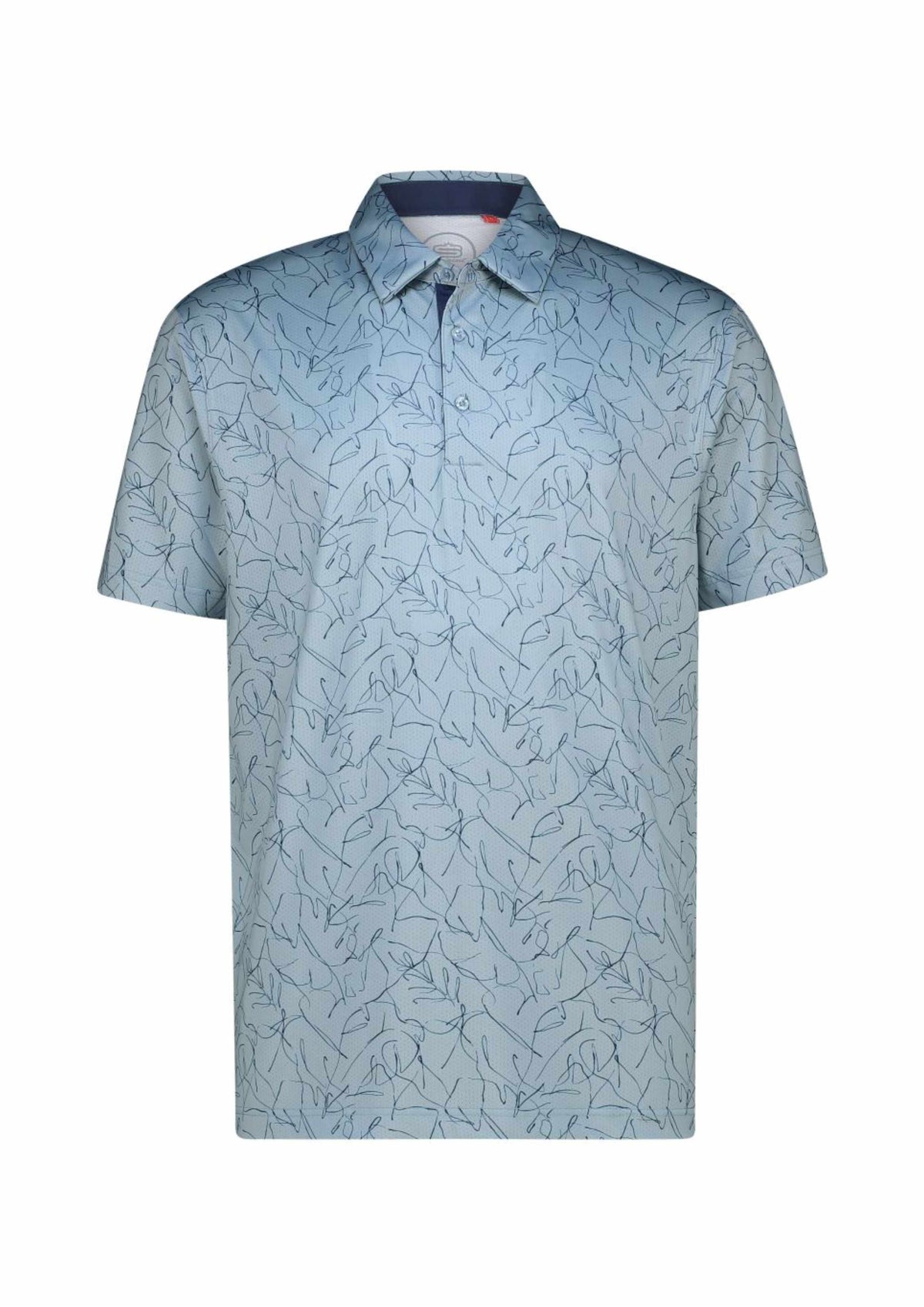 Men's Sketchy Floral Dry Tech Performance Golfer Polo Shirt