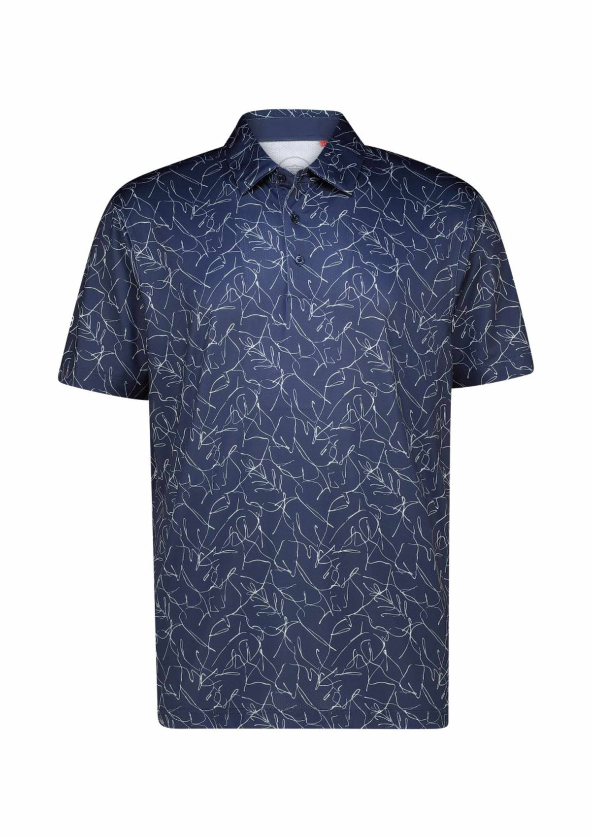 Men's Sketchy Floral Dry Tech Performance Golfer Polo Shirt