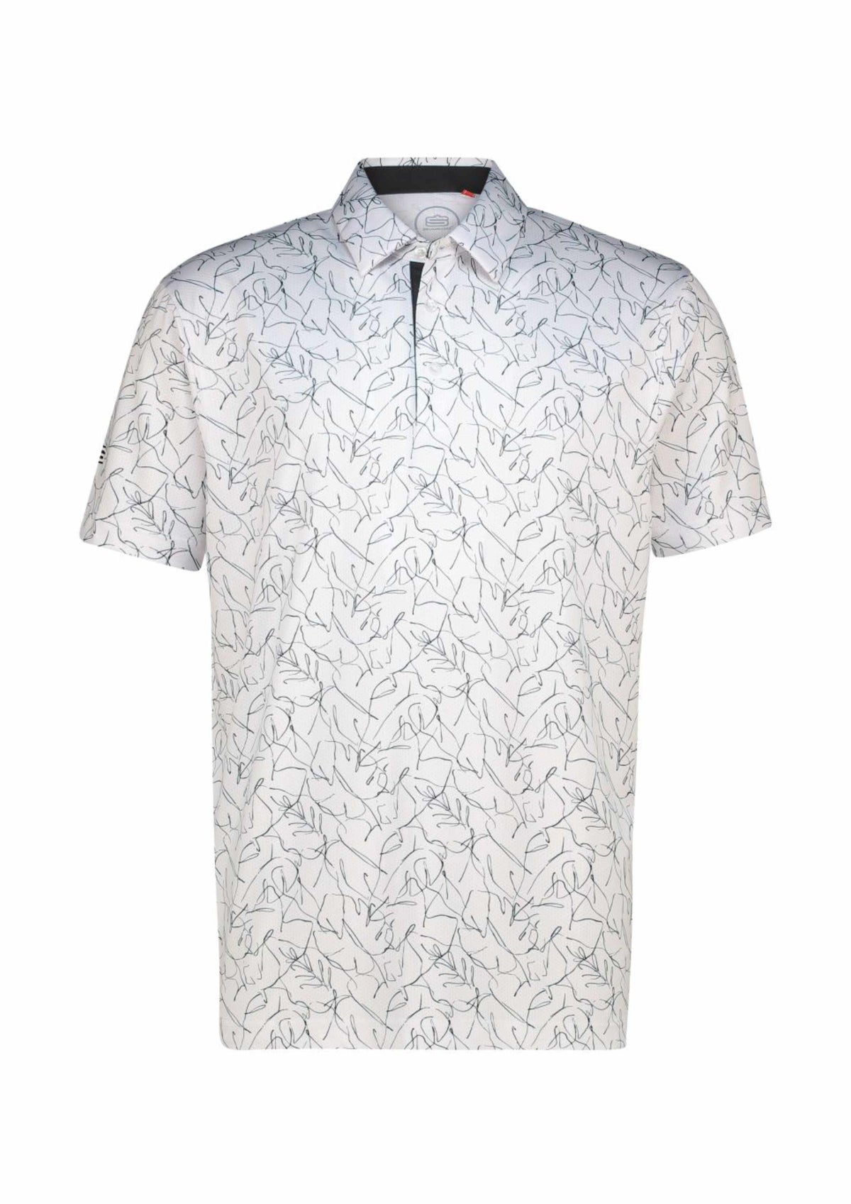 Men's Sketchy Floral Dry Tech Performance Golfer Polo Shirt