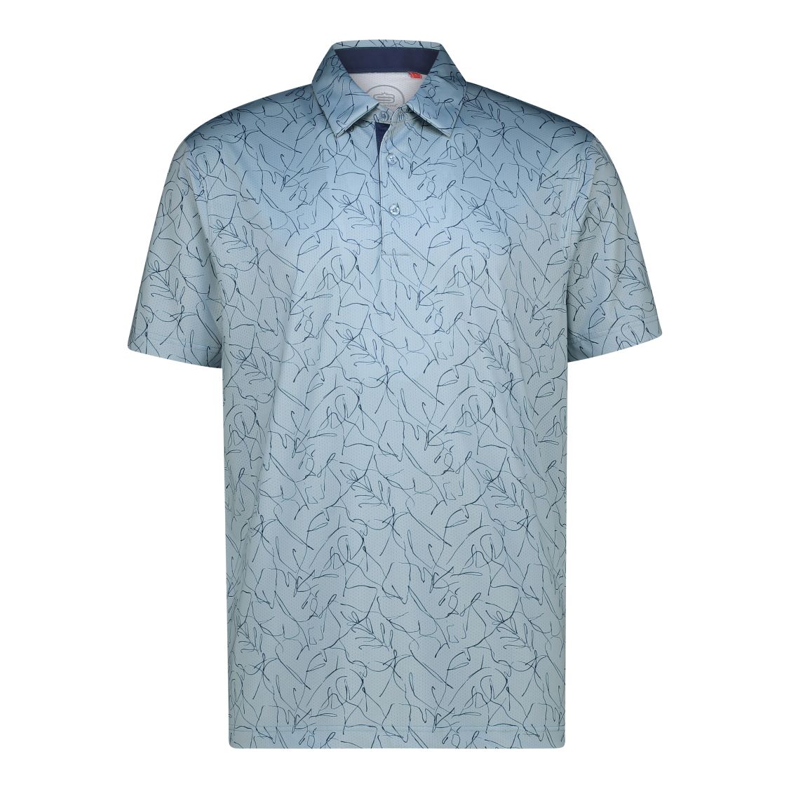 Men's Sketchy Floral Dry Tech Performance Golfer Polo Shirt