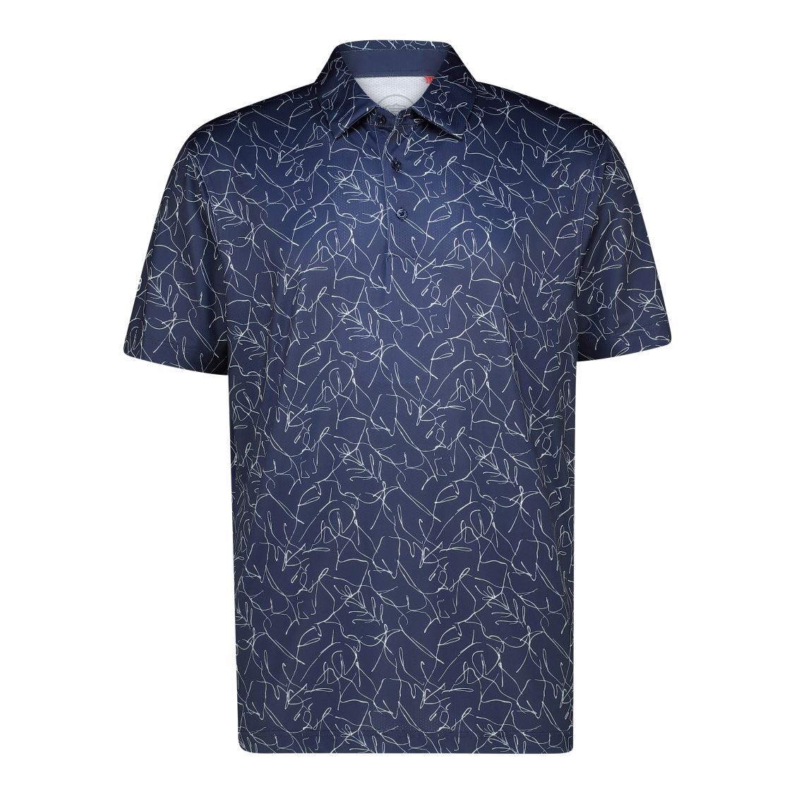 Men's Sketchy Floral Dry Tech Performance Golfer Polo Shirt