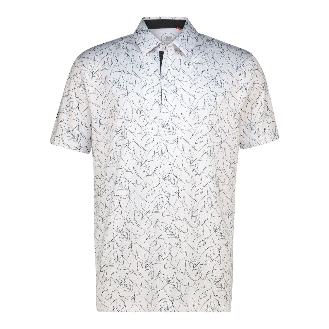 Men's Sketchy Floral Dry Tech Performance Golfer Polo Shirt
