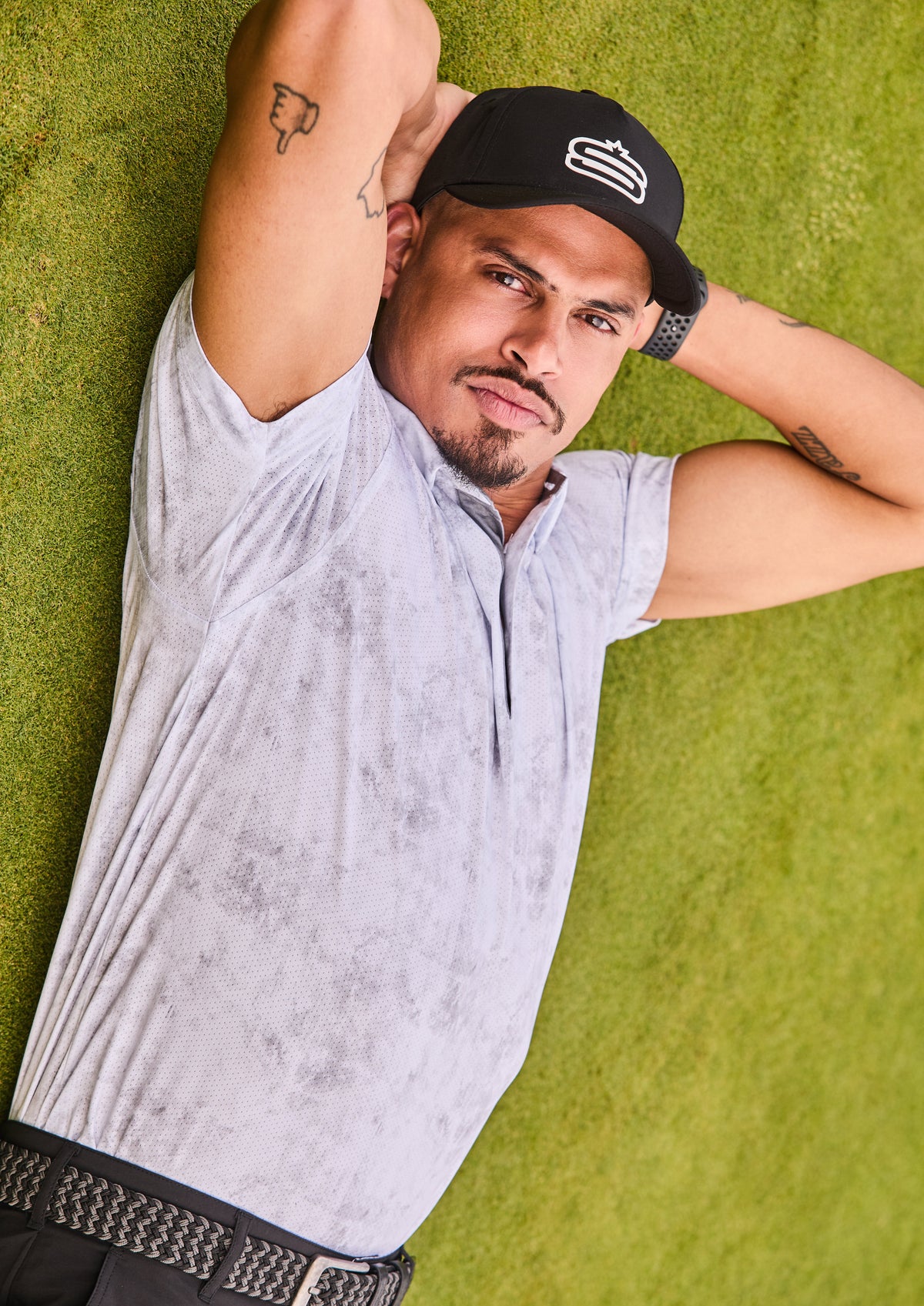 Men's Virtual Noise Dry Tech Performance Golfer Polo Shirt-2