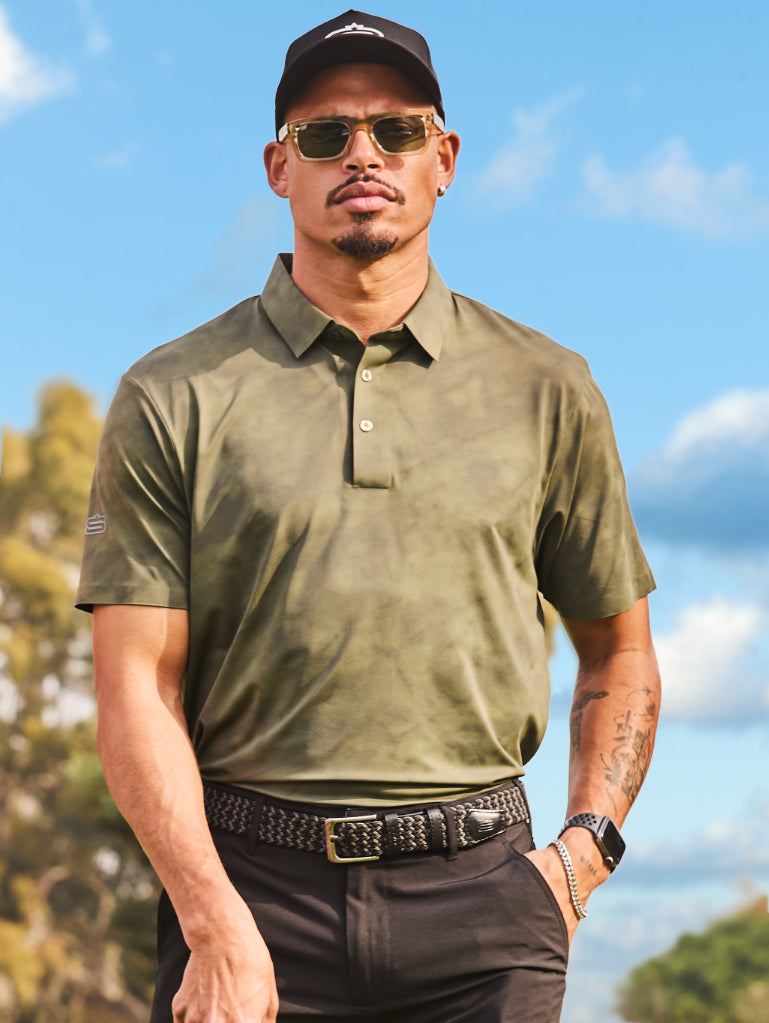 Men's Aventus Shadow Dry Tech Performance Golfer Polo Shirt