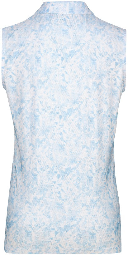 Women's Fun Flora Sleeveless Golfer Polo Shirt