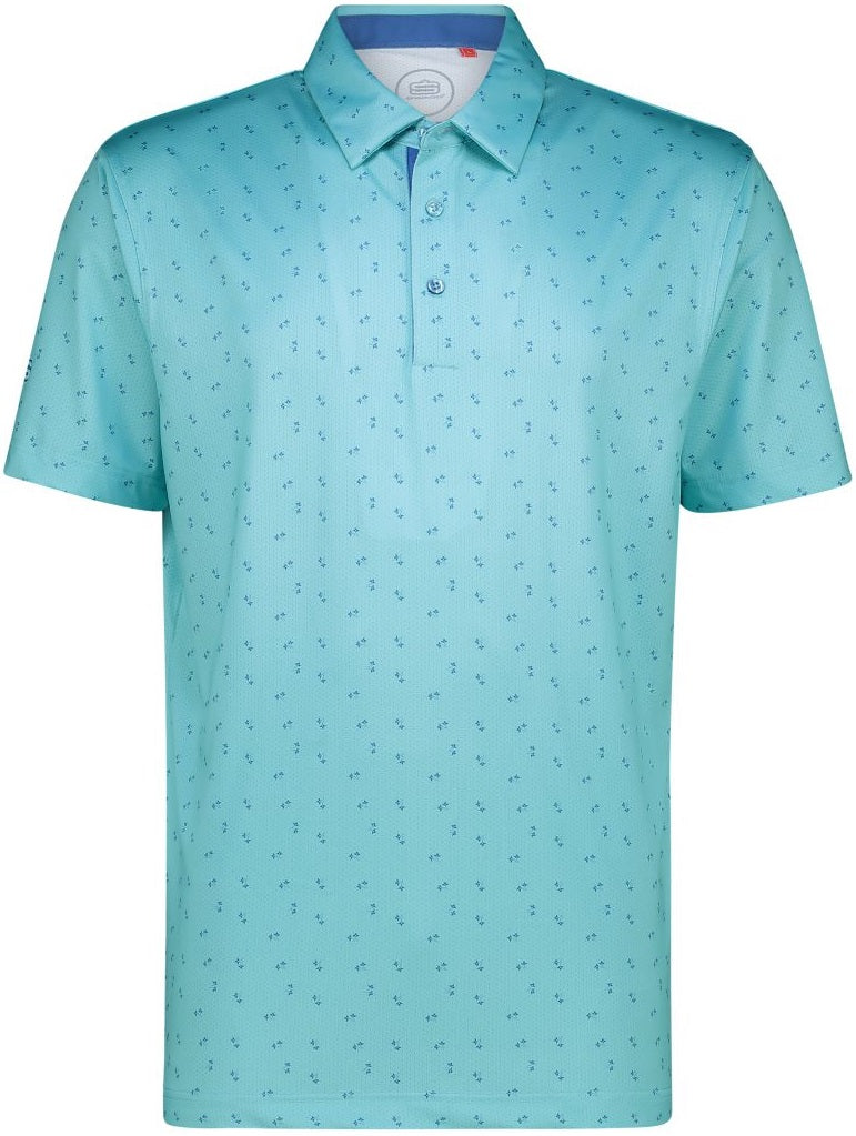 Men's Micro Meadow Dry Tech Performance Golfer Polo Shirt