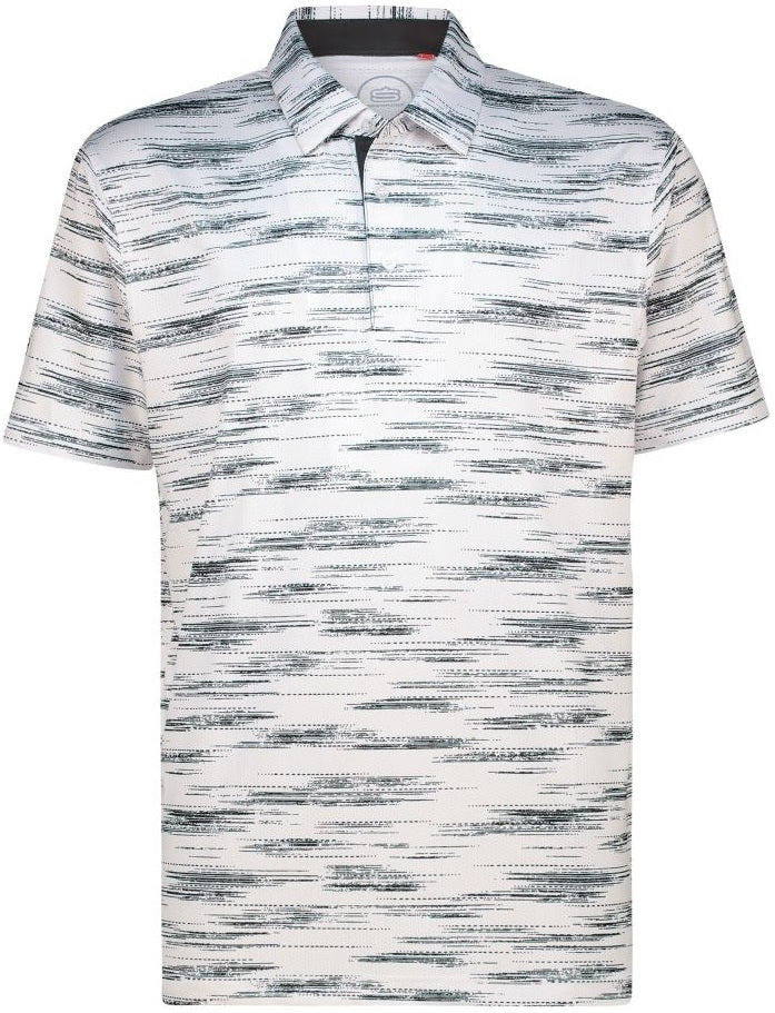 Men's Blurred Lines Dry Tech Performance Golfer Polo Shirt