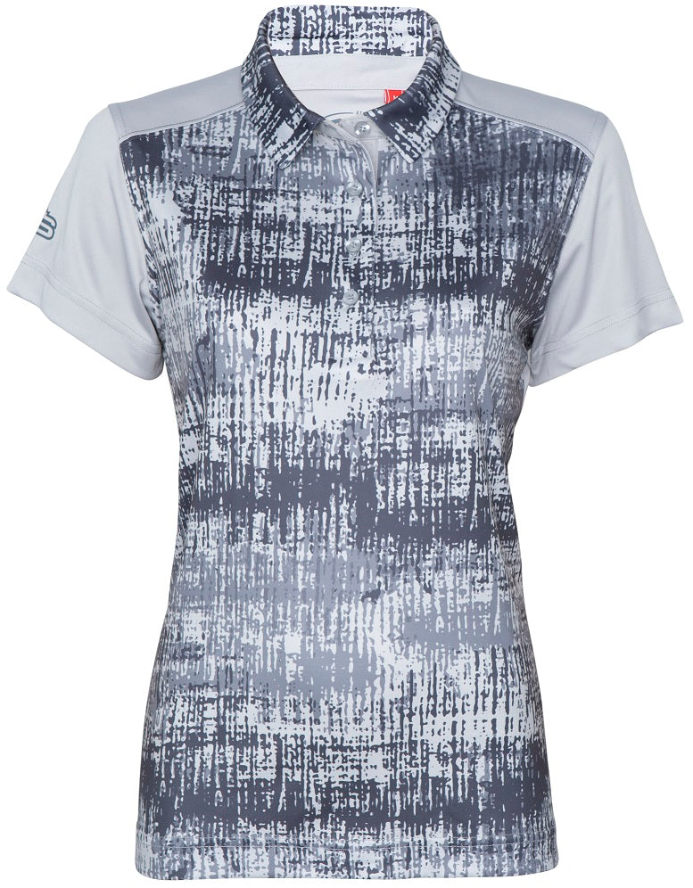 Women&#39;s Grunge Dry Tech Performance Golfer Polo Shirt
