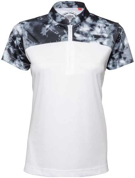 Women's Tie-Dye Short Sleeve Golfer Polo Shirt