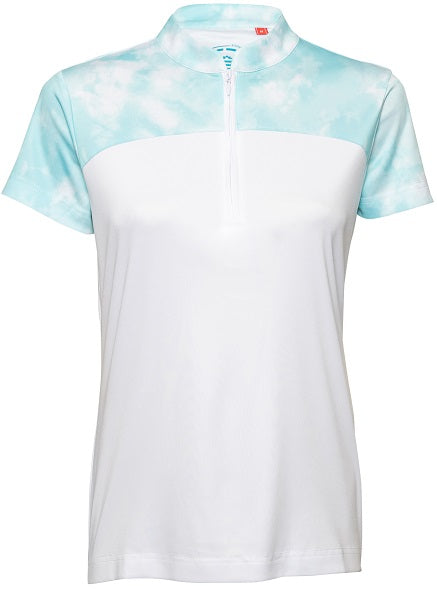 Women&#39;s Tie-Dye Short Sleeve Golfer Polo Shirt